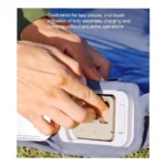 Inflatable Double Air Mattress with Built-in Headboard – Self-Inflating Blow Up Guest Bed 203 × 152 × 46 cm