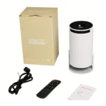 Smart Projector with Android 11, WiFi 6 & Bluetooth 5.0 – 180° Rotatable Portable Home Cinema Projector, Native 720P HD, 4K