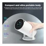 Smart Projector with Android 11, WiFi 6 & Bluetooth 5.0 – 180° Rotatable Portable Home Cinema Projector, Native 720P HD, 4K