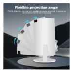 Smart Projector with Android 11, WiFi 6 & Bluetooth 5.0 – 180° Rotatable Portable Home Cinema Projector, Native 720P HD, 4K