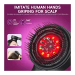 Electric Scalp Massager Brush with Oil Applicator – Cordless Shiatsu Head Massager, IPX7 Waterproof Scalp Care Comb