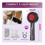 Electric Scalp Massager Brush with Oil Applicator – Cordless Shiatsu Head Massager, IPX7 Waterproof Scalp Care Comb
