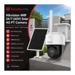 Hikvision DS-2CFSP4/4G SP4 4MP AOV 4G SIM Card Solar PT Security Camera with 8W Solar Panel (2.8mm Lens)