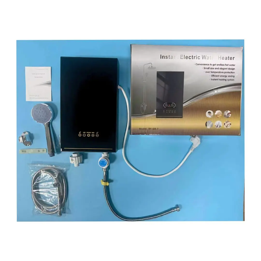Instant Electric Water Heater RY-GB-7 with Shower Head Set – Tankless ...