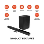 JBL Cinema SB190 2.1-Channel 380w Dolby Atmos Bluetooth Sound Bar with Wireless Subwoofer