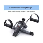 2-in-1 Foldable Mini Pedal Exerciser Bike with LCD Display, Adjustable Resistance Under Desk Arm & Leg Exercise Cycle