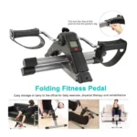 2-in-1 Foldable Mini Pedal Exerciser Bike with LCD Display, Adjustable Resistance Under Desk Arm & Leg Exercise Cycle