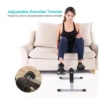 2-in-1 Foldable Mini Pedal Exerciser Bike with LCD Display, Adjustable Resistance Under Desk Arm & Leg Exercise Cycle