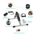 2-in-1 Foldable Mini Pedal Exerciser Bike with LCD Display, Adjustable Resistance Under Desk Arm & Leg Exercise Cycle