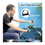 2-in-1 Foldable Mini Pedal Exerciser Bike with LCD Display, Adjustable Resistance Under Desk Arm & Leg Exercise Cycle
