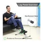 2-in-1 Foldable Mini Pedal Exerciser Bike with LCD Display, Adjustable Resistance Under Desk Arm & Leg Exercise Cycle