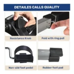 2-in-1 Foldable Mini Pedal Exerciser Bike with LCD Display, Adjustable Resistance Under Desk Arm & Leg Exercise Cycle