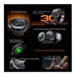 Oraimo Watch Pro X OSW-851H 1.43" AMOLED Smart Watch with Bluetooth Calling, 2 Extra Replaceable Cases & Straps, IP68 Waterproof