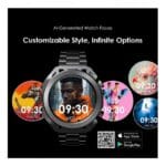 Oraimo Watch Pro X OSW-851H 1.43" AMOLED Smart Watch with Bluetooth Calling, 2 Extra Replaceable Cases & Straps, IP68 Waterproof