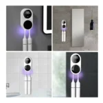 UV Toothbrush Sanitizer Case with Wall Mount, Rechargeable 1800mAh Electric Toothbrush Holder