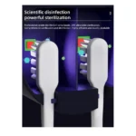 UV Toothbrush Sanitizer Case with Wall Mount, Rechargeable 1800mAh Electric Toothbrush Holder