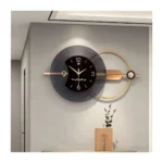 Modern Large Metal Wall Clock 30–31 Inch – Silent Non-Ticking Geometric Wall Decor