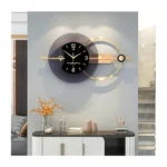 Modern Large Metal Wall Clock 30–31 Inch – Silent Non-Ticking Geometric Wall Decor