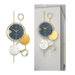 Large Metal Wall Clock – Modern Silent Non-Ticking Quartz Decorative Wall Clock
