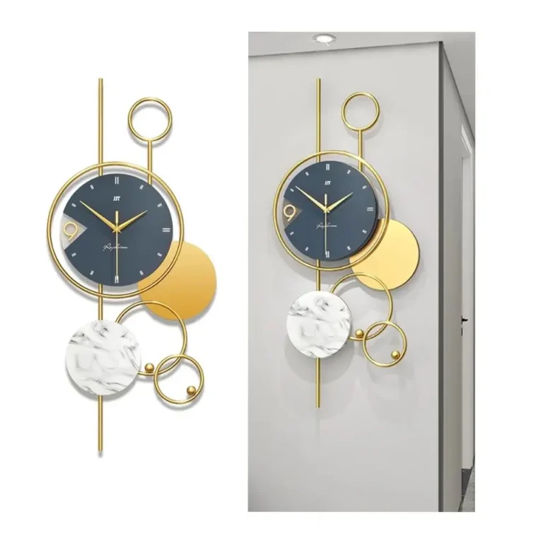 Large Metal Wall Clock – Modern Silent Non-Ticking Quartz Decorative Wall Clock
