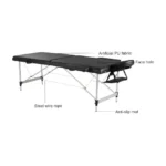 Aluminum Frame Portable Massage Table Bed with Face Hole – Adjustable Height SPA Bed