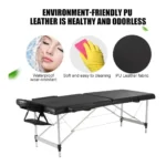 Aluminum Frame Portable Massage Table Bed with Face Hole – Adjustable Height SPA Bed