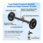 16-Inch 2-in-1 Pressure Washer Undercarriage Cleaner with Foam Cannon