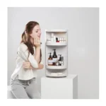 3-Tier Rotating Corner Storage Shelf Cabinet – Wall Mounted Bathroom & Kitchen Organizer