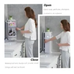 3-Tier Rotating Corner Storage Shelf Cabinet – Wall Mounted Bathroom & Kitchen Organizer