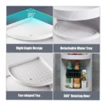 3-Tier Rotating Corner Storage Shelf Cabinet – Wall Mounted Bathroom & Kitchen Organizer