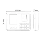 Yesido KM30 Smart Biometric Attendance Machine – 5-in-1 Face, Fingerprint, Palm Vein, Card & Password Time Clock with 2.8" LCD Display