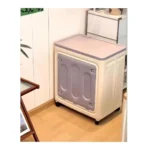 120L Foldable Storage Box Organizer with Wheels – Large Capacity PP Plastic Dust-Proof Clothes Storage Cabinet
