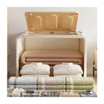 120L Foldable Storage Box Organizer with Wheels – Large Capacity PP Plastic Dust-Proof Clothes Storage Cabinet