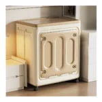 120L Foldable Storage Box Organizer with Wheels – Large Capacity PP Plastic Dust-Proof Clothes Storage Cabinet
