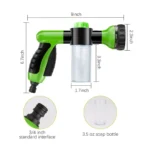 8-in-1 High-Pressure Foam Water Gun Sprayer for Garden & Car Washing