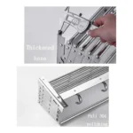 Wall-Mounted Retractable Clothes Drying Rack – 80cm, Folding Laundry Airer with Towel Bar, Silver