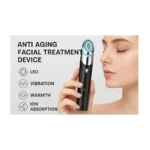Age-R Booster-H Anti-Aging Facial Treatment Device – 5-Minute Home Skin Care, Black & Silver