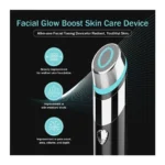 Age-R Booster-H Anti-Aging Facial Treatment Device – 5-Minute Home Skin Care, Black & Silver