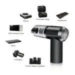 AS-228 3-in-1 Rechargeable Mini Vacuum Cleaner – 120W, 5000Pa Suction, Blower & Inflator, 1200mAh Battery