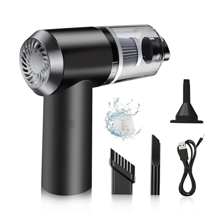 AS-228 3-in-1 Rechargeable Mini Vacuum Cleaner – 120W, 5000Pa Suction, Blower & Inflator, 1200mAh Battery