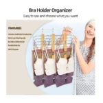 Wooden 360° Rotating Bra & Tank Top Hanger Organizer – 12 Hook Space Saving Closet Storage Rack