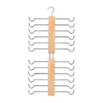 Wooden 360° Rotating Bra & Tank Top Hanger Organizer – 12 Hook Space Saving Closet Storage Rack