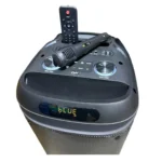 Digiwave DW-PS5019 80W Rechargeable Party Speaker with Dual 8-Inch Woofers, Bluetooth, Wireless Microphone