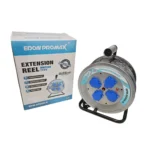 EDON Promax EPM-9550A 50m Heavy-Duty Extension Cable Reel – 3×2.5mm² Copper Cable, 4 Outlets