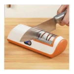 Rechargeable Electric Knife Sharpener – 2-Stage Sharpening, 6000–7000 RPM, USB Charging