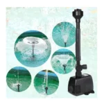 28W Submersible Fountain Pump with 3 Nozzle Attachments and Adjustable Water Flow