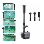 28W Submersible Fountain Pump with 3 Nozzle Attachments and Adjustable Water Flow