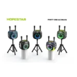 Hopestar PartyOne Ultimate 240W High Power Outdoor Party Speaker Bluetooth 5.3, 30,000mAh Battery, Dual Wireless Microphones