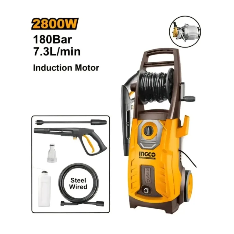 INGCO HPWR25008 Industrial High-Pressure Washer 2800W 180 Bar 2600 PSI