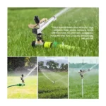 1.5-Inch Heavy-Duty Irrigation Impact Rain Gun Sprinkler 360° Adjustable Long-Range Water Sprinkler, High-Pressure Irrigation Nozzle